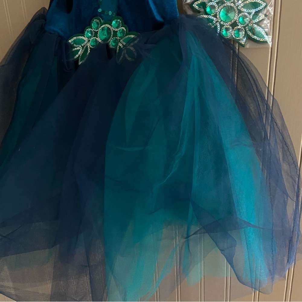 Revolution Halloween Dance Costume Peacock Style Tutu Child Size Med 6-8 - Picture 3 of 7